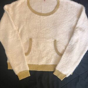 Juicy Couture cream and gold sweater